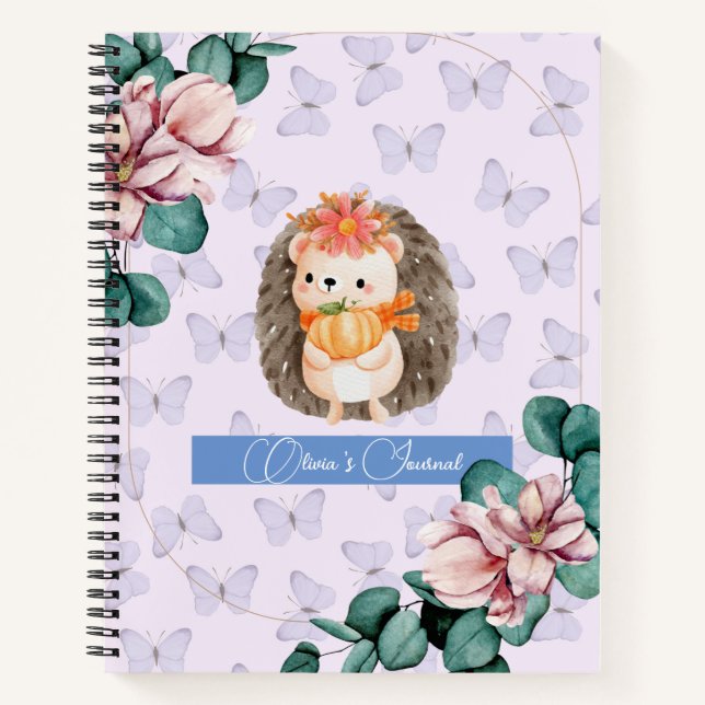 Cute Personalised Spiral Notebook (Front)