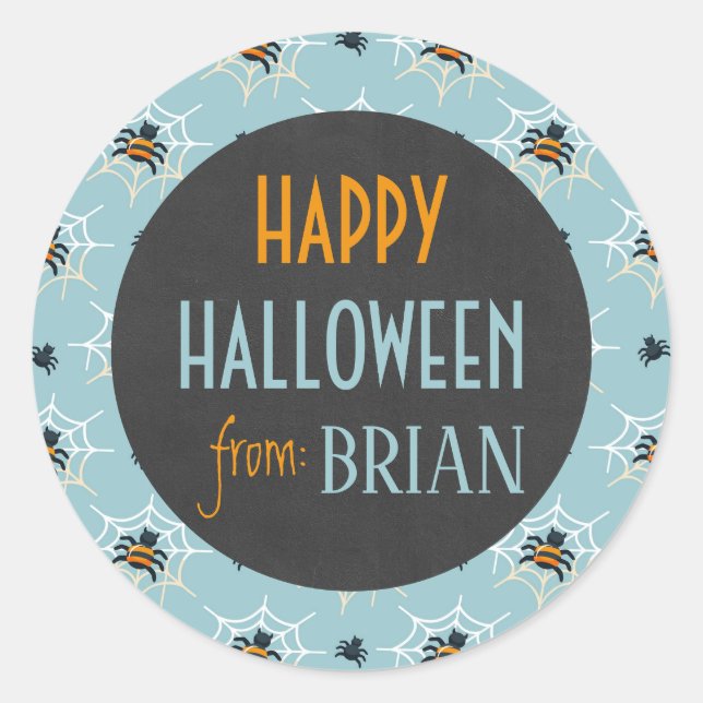 Cute Personalised Sticker for Halloween (Front)