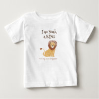Cute Personalised T-shirt with lion, the king