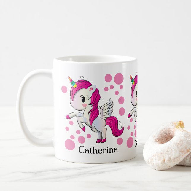 Cute personalised unicorn mug (With Donut)