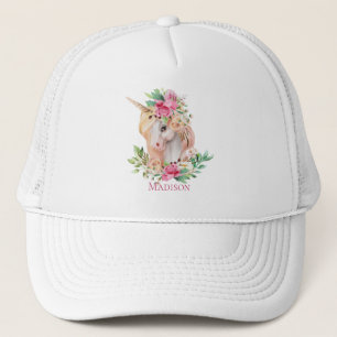 Cute Personalised Unicorn Trucker Hat