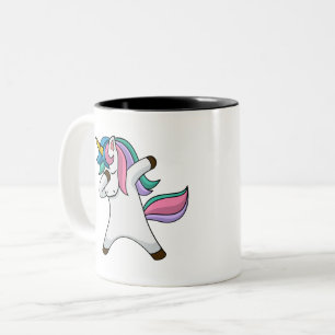 Cute Personalised Unicorn Two-Tone Coffee Mug