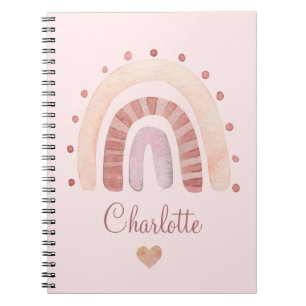 Cute Personalised Watercolor Kid's  Notebook