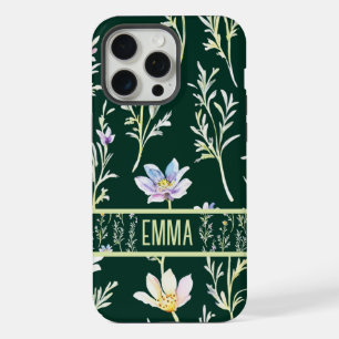 Cute Personalised watercolor wildflower iPhone 15 Pro Max Case