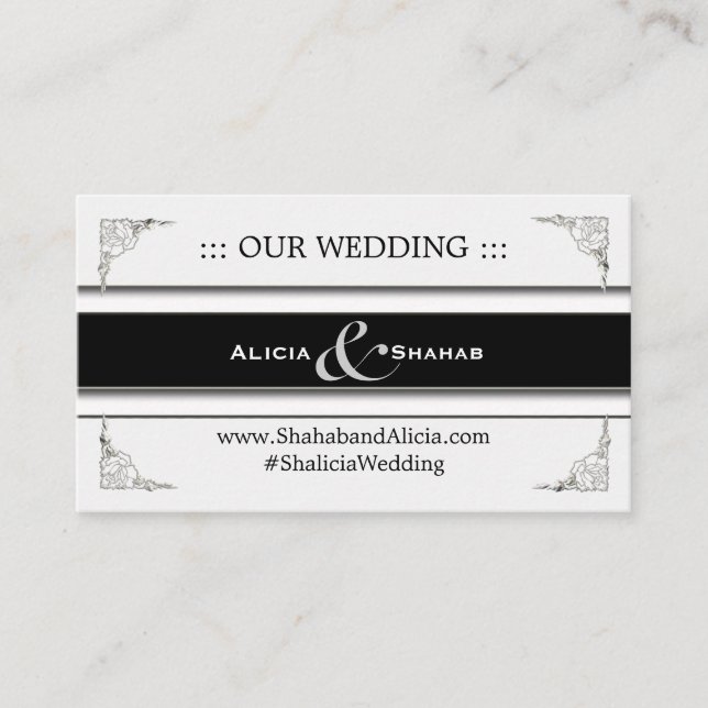 Cute Personalised Wedding Website Cards (Front)
