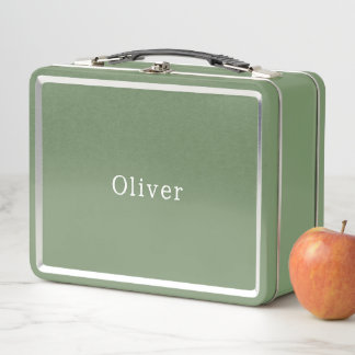 Cute Personalised Your Own Name Metal Lunchbox. Metal Lunch Box