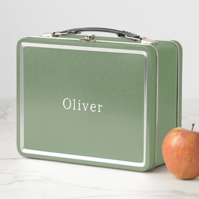 Cute Personalised Your Own Name Metal Lunchbox. Metal Lunch Box (In Situ)