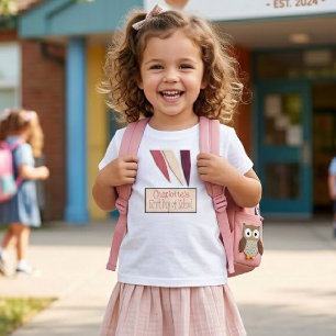 Cute personalizable first day of school toddler T-Shirt