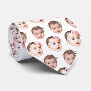 Cute Personalized Baby Face 2 Photos Tie