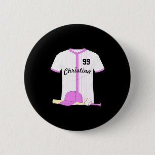 Cute Personalized Baseball Baby T Shirt 6 Cm Round Badge