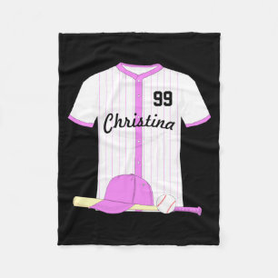 Cute Personalized Baseball Baby T Shirt  Fleece Blanket