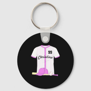 Cute Personalized Baseball Baby T Shirt  Key Ring