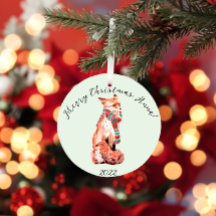 Cute Personalized Christmas Fox 