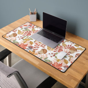 Cute Personalized Fall Mushroom Nature Desk Mat