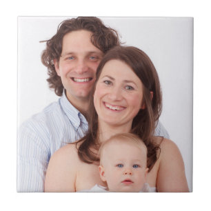 Cute Personalized Family Photo Ceramic Tile
