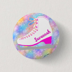 Cute Personalized Figure Skating 3 Cm Round Badge