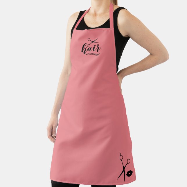 Cute Personalized Hair By Hairdresser Apron (Insitu)