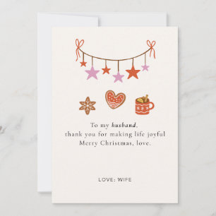 Cute Personalized Husband Christmas Card