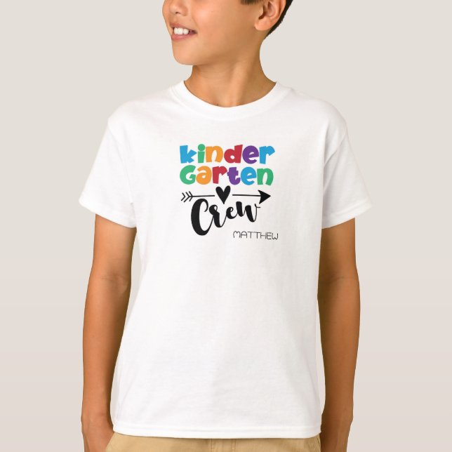 Cute, PERSONALIZED kids Kindergarten  T-Shirt (Front)