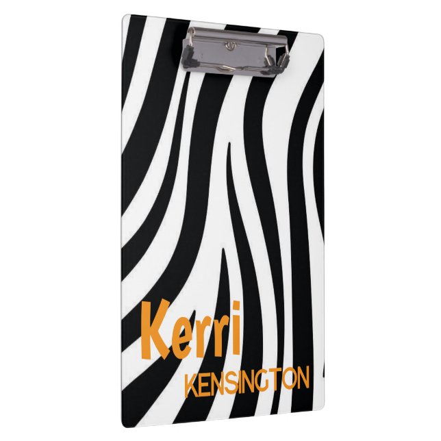 Cute Personalized Leopard Print Clipboard  (Right)