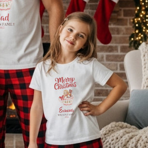 Cute Personalized “Merry Christmas” Family T-Shirt
