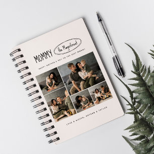 Cute Personalized Mothers Day Family Photo Notebook
