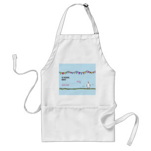 Cute Personalized Nautical Seagull Standard Apron