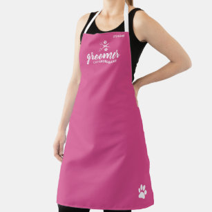 Cute Personalized Pet Groomer Extraordinaire Apron
