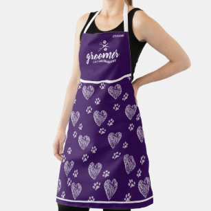 Cute Personalized Pet Groomer Extraordinaire Apron