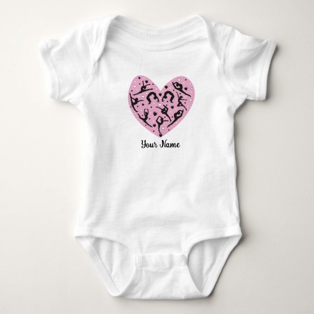 Cute Personalized Rhythmic Gymnastics Baby suit Bodysuit (Front)