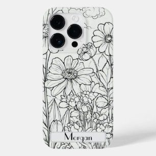 Cute Personalized white Floral Wildflower Case-Mate iPhone 14 Pro Case