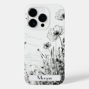 Cute Personalized white Floral Wildflower Case-Mate iPhone 14 Pro Case