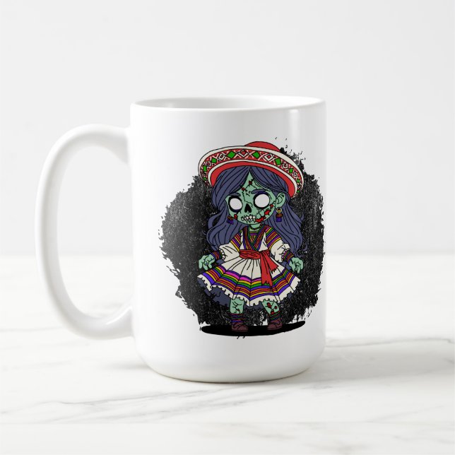 Cute Peruvian Zombie Coffee Mug (Left)