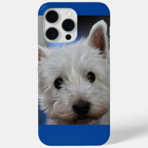 Cute Pestie Westie White Terrier Dog Face iPhone 15 Pro Max Case