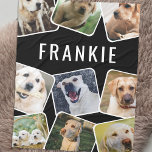 Cute Pet 9 Photo Collage Personalised Name Fleece Blanket<br><div class="desc">For someone looking for an extra special and meaningful gift to give to a dog or cat lover, this cute 9 photo collage pet name fleece blanket is the perfect choice. Give your relative or friend the gift of love and affection with this special dog blanket, and create a treasured...</div>