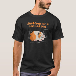 Cute Pet Animal Anatomy Of Pig Guinea Hamster T-Shirt
