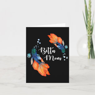 Cute Pet Betta Fish Lover Betta Mum  Card
