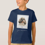 Cute Pet Birthday Photo Frame Personalised Son T-Shirt<br><div class="desc">Cute Pet Birthday Photo Frame Personalised Son T-Shirt. Add your pet's photo with personalised name to make a unique one for the holidays and for the family. For further customisation, use the "Customise it" button nested under the "Personalise" link above and use our design tool to modify this template and...</div>