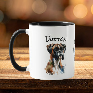 Cute Pet Boxer Gram's Walking Buddy Personalise Mug