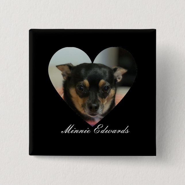 Cute Pet Button |Custom Photo & Name Phone Grip (Front)