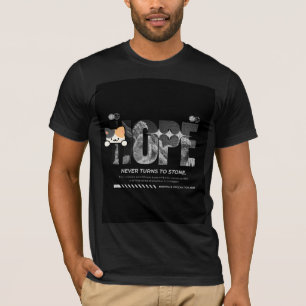 Cute pet cat & hope design t-shirt