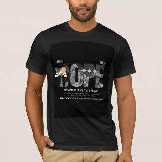 Cute pet cat & hope design t-shirt