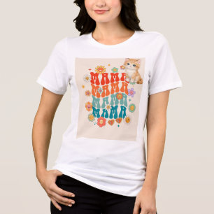 Cute pet cat lovers design t-shirt Tri-Blend shirt