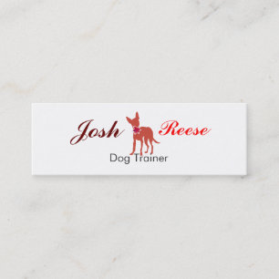 Cute Pet Chihuahua Watercolor Puppy Pug Mini Business Card