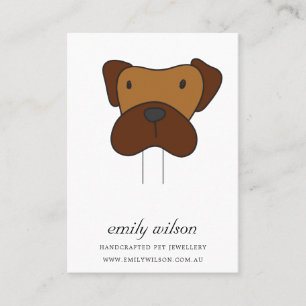 CUTE PET DOG BROWN TAG PIN CHARM DISPLAY TEMPLATE