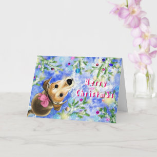 Cute Pet Dog Christmas Card
