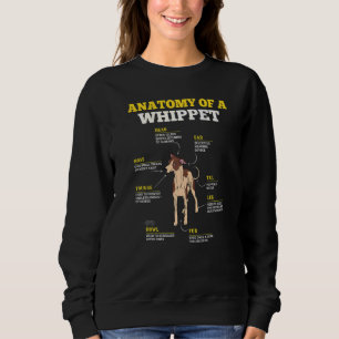 Cute Pet Dog Definition Animal Anatomy Of Whippet Sweatshirt