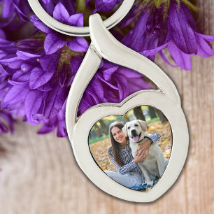 Cute Pet Dog Lover Photo Key Ring