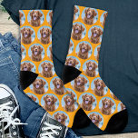Cute Pet Dog Orange Photo Socks<br><div class="desc">Surprise the dog lover whether its a birthday,  Mothers day or Christmas with these super cute pet photo all over print socks. They'll be a favourite of all dog lovers.  COPYRIGHT © 2020 Judy Burrows,  Black Dog Art - All Rights Reserved</div>