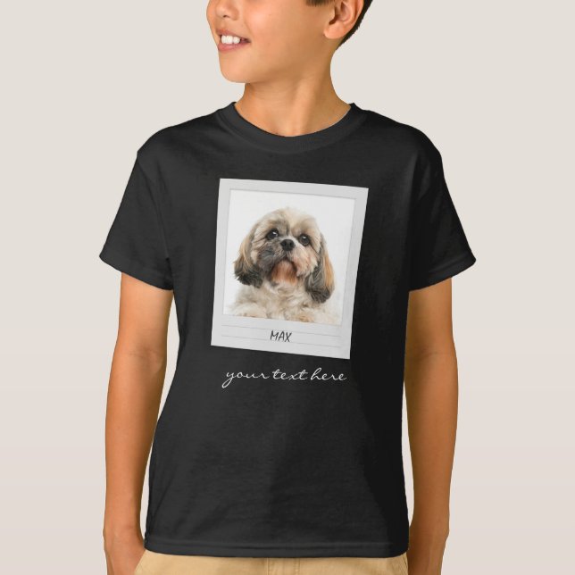 Cute Pet Dog Photo Personalised Birthday T-Shirt (Front)